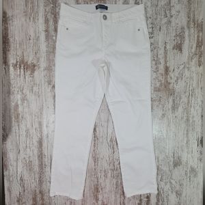 Women's Democracy "Ab"solution White stretch jeans pants EUC size 14